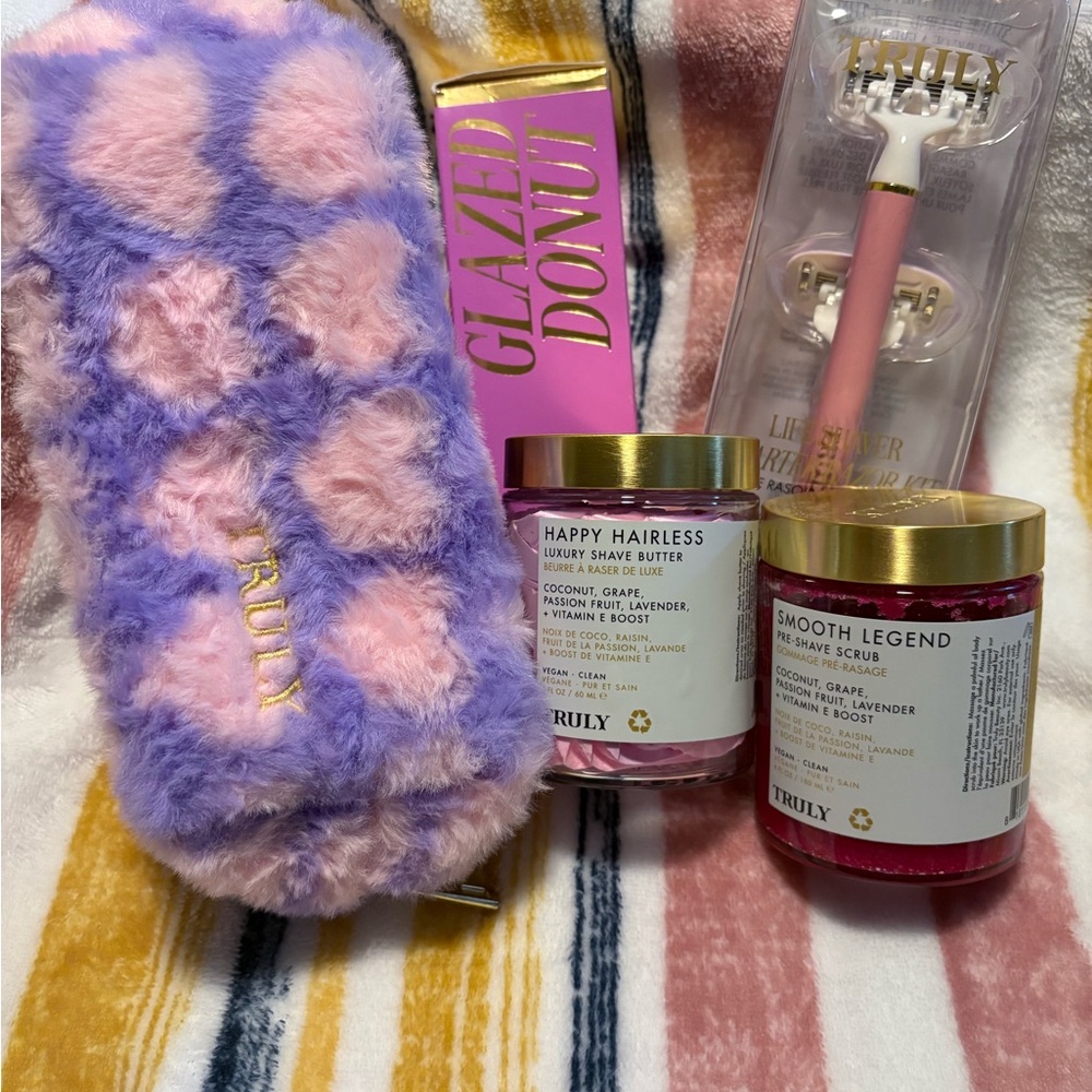 Truly Glazed Donut Bath & Body Set- 5 pcs - Purple and Pink